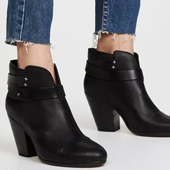 Rag & Bone Harrow Boot Black Leather - Picture 1 of 15
